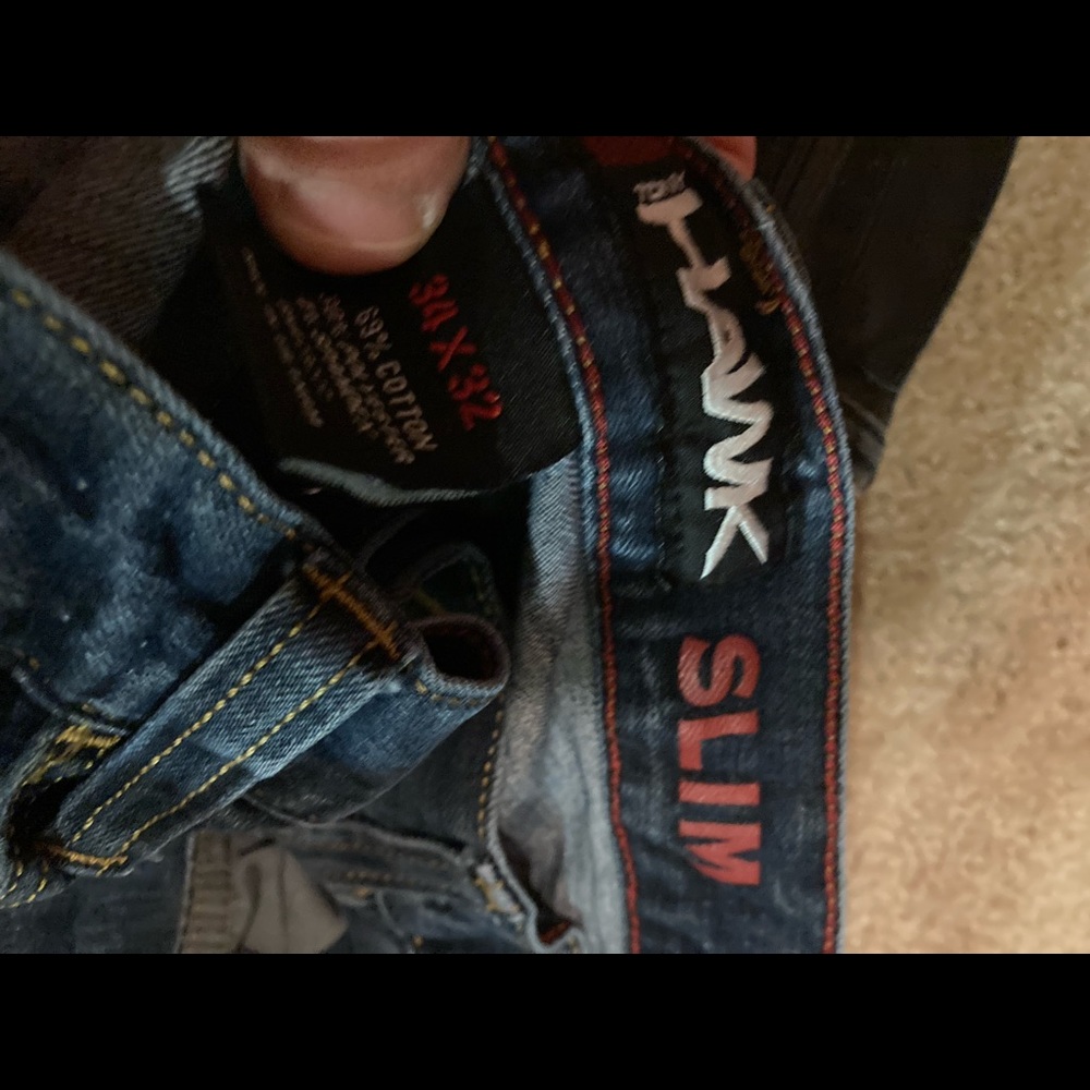Rude Jeans from Hot Topic and Tony Hawk Jeans all skinny 34x32
